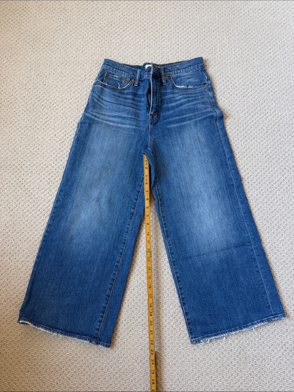 Madewell Wide Leg Blue Denim Jeans - Women's - Picture 7 of 7